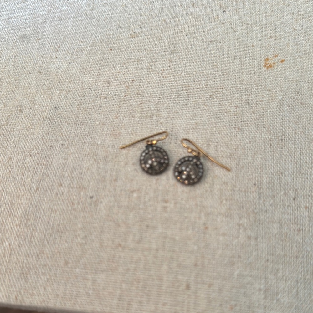 Elegant Gold and Silver PeaceSign Earrings